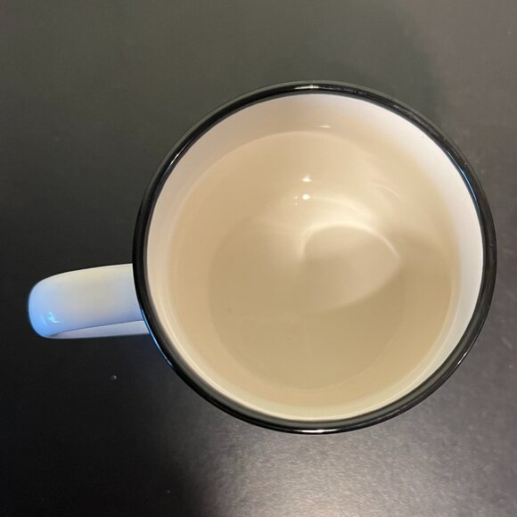 THRESHOLD Letter A Initial Monogram Stoneware Mug with Metallic Gold Highlights - Picture 6 of 8